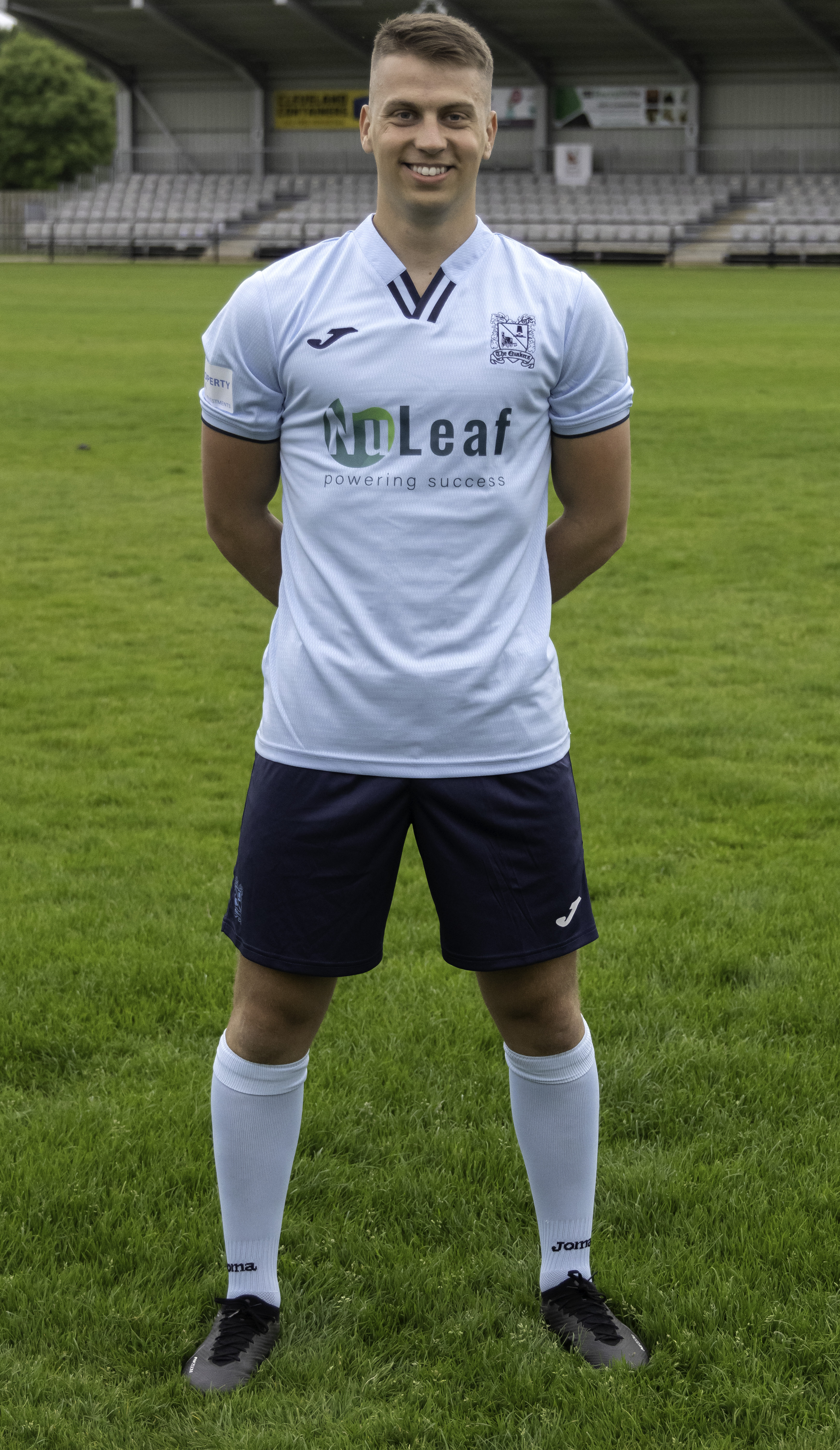 Andrew Nelson in the new away kit for season 23/24